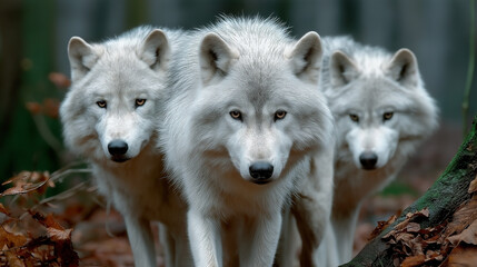 Obraz premium A pack of wolves.