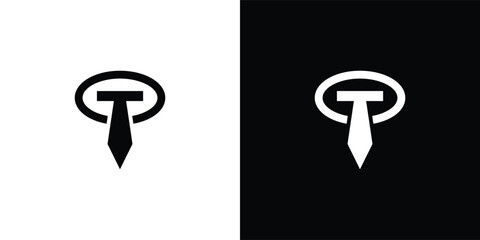 Letter T Tie Logo Design for Corporate Fashion and Formal Wear Branding