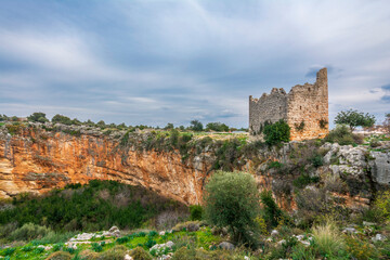Obraz premium Kanlıdivane (Canytellis) Ancient City view in Mersin District of Turkey