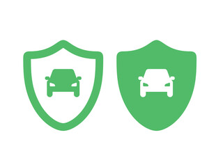 Car shield icon set. Vector illustration