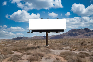 Blank billboard in Nevada desert © Randy Harris