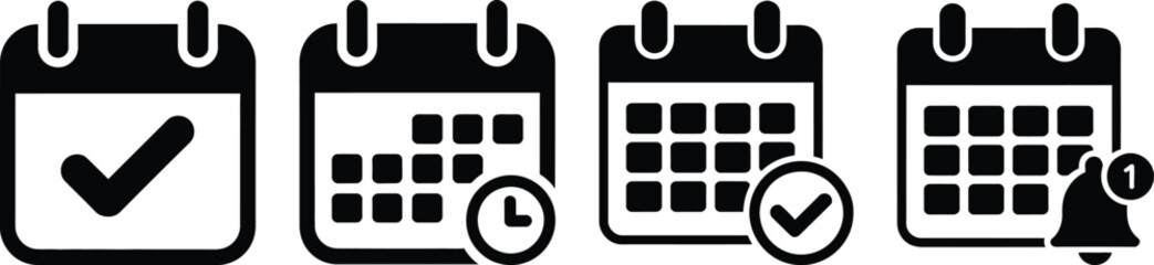 Icons representing various calendar events and reminders