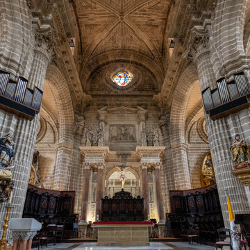 Altar and Dome Inside Jerez Cathedral