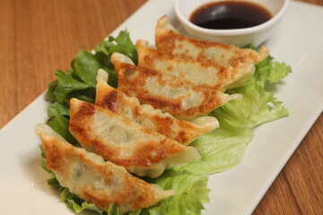 Des raviolis asiatiques sur une assiette © robin-clouet.fr