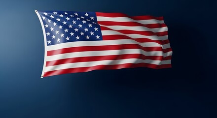 Fototapeta premium Memorial day tribute american flag waving in patriotic honor