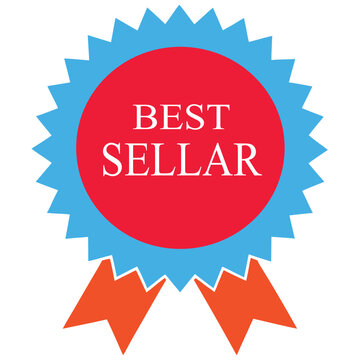 best sellar award icon on white background 