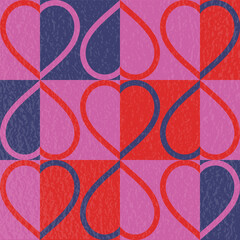 Abstract background with heart. Retro style pattern design for for Valentine&rsquo;s Day, Mother&rsquo;s Day and Women&rsquo;s Day. Vector illustration