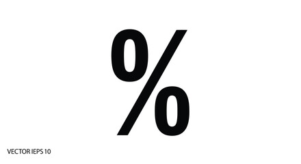 Black percent symbol vector logo icon