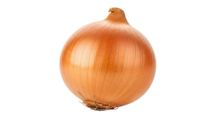 Golden brown onion isolated PNG on transparent background, fresh vegetable for cooking and healthy eating