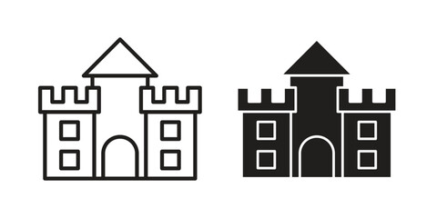 Palace icon concept template. linear or solid icon collection © Zandra