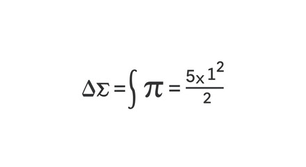 Mathematical equation with Greek letters and symbols on a white background