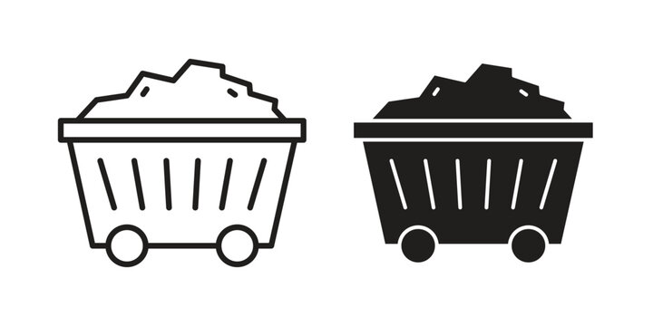 Raw material icon concept template. linear or solid icon collection