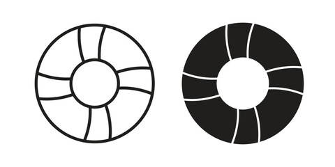 Rubber ring icon concept template. linear or solid icon collection © Zandra