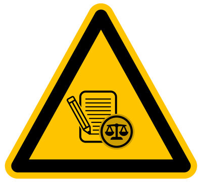 Leyes de contratos y redacci&oacute;n de textos legales con papel l&aacute;piz y balanza icono vectorial