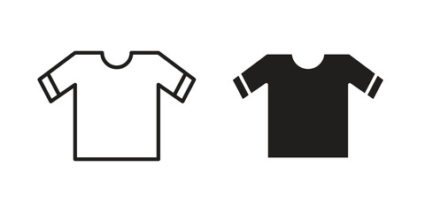 Tshirt icon concept template. linear or solid icon collection