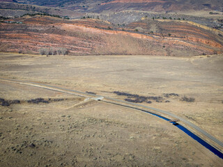 foothills of northern Colorado with the Charles Hansen feeder canal - part of Big Thompson Project