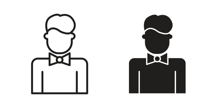 Ventriloquist icon concept template. linear or solid icon collection
