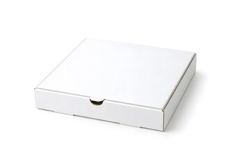 Naklejka premium Plain White Cardboard Pizza Box Packaging Design
