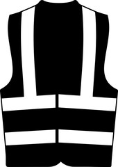 High visibility safety vest with reflective stripes for enhanced visibility in low light conditions Vector