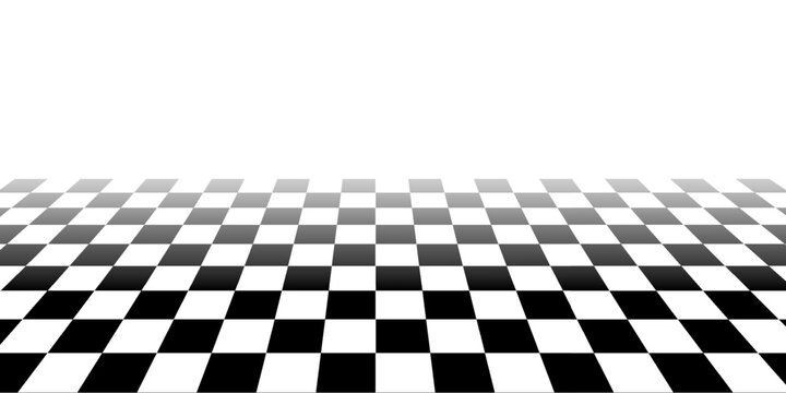 Black and white chess pattern. Checkerboard seamless vector illustration. Abstract checkered checkerboard for game. Grid geometric square shape. Race flag. Retro mosaic floor.