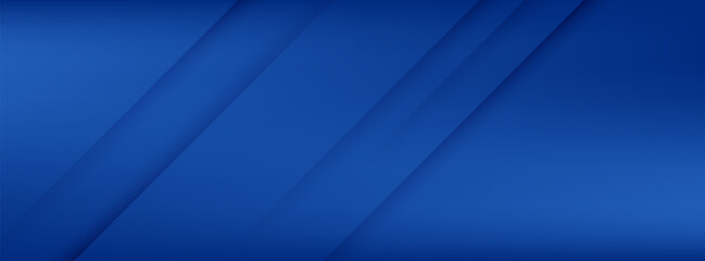 Obraz premium Modern abstract blue background with diagonal line. Simple graphic design element. Futuristic concept. Horizontal banner template.