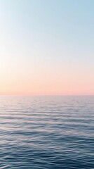 Fototapeta premium Mind reset concept calm ocean horizon at pastel sunset with gentle waves symbolizing clarity balance emotional renewal and inner peace