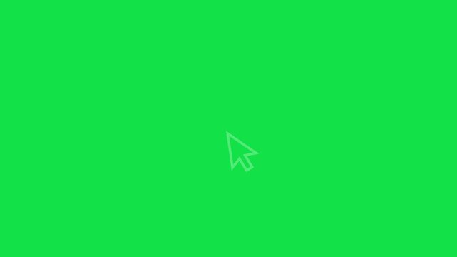 simple cursor click animation for websites and app presentations. minimal mouse pointer click motion graphic with green background. 2d mouse cursor clicking animation with smooth ripple effect. 