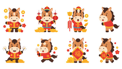 Fototapeta premium Vibrant cartoon characters celebrating a festive occasion with colorful props and decorations