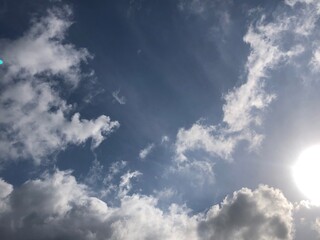 Naklejka premium blue sky with clouds