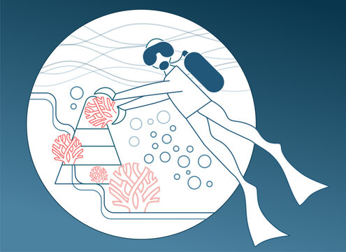 Coral Reef Restoration Through Coral Stabilization and Attachment