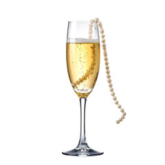 Champagner im Sektglas, PNG