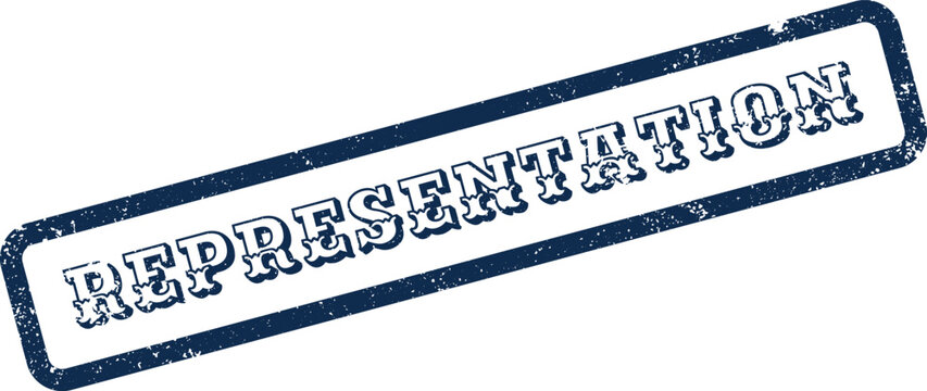 Official looking blue grunge imprint conveying the important concept of true representation