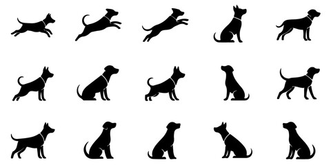 cats silhouettes vector
