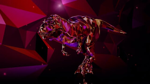Intense cyberpunk style digital creature featuring symmetric light bursts and glass textures for high-tech club visuals, electronic music festivals, stage screens and for LED video walls