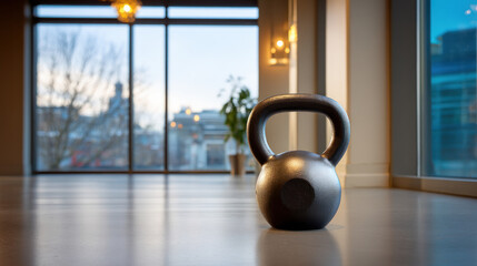 Plakat Equipment and exercise machines in the fitness center modern gym for sports, fitness and yoga. Healthy lifestyle, life on sports, maintaining a figure in a slim body