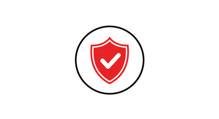 Shield icon with checkmark in circle