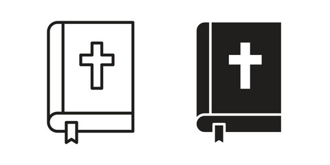 Obraz premium Bible icon in editable style. Vector icon graphics
