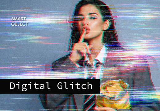 Digital Glitch Photo Effect