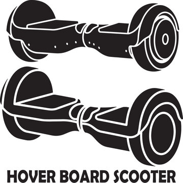two hoverboards side by side on white background