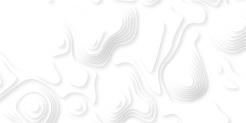 Vector lines seamless pattern sea map topography design. White wave paper curved reliefs Contour maps. Discovery topographic texture backdrop landscape earth style trail map geography design.  © Alibuss