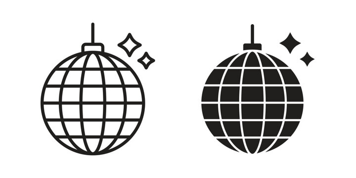 Disco ball icon in editable style. Vector icon graphics