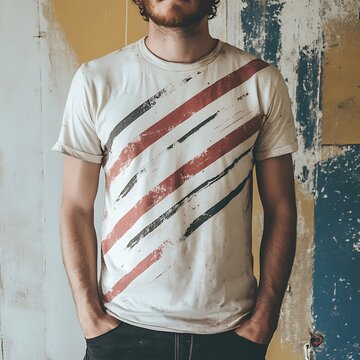 Grunge skull print t shirt gothic streetwear look high resolution picture
