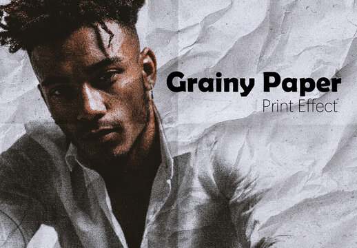 Grainy Paper Print Photo Effect