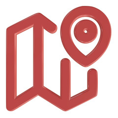 Obraz premium Location map icon with place marker for navigation