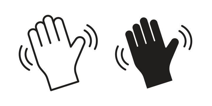 Hello icon in editable style. Vector icon graphics