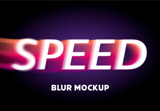 Blur Speed Motion Effect Mockup