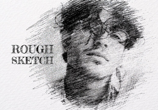 Pencil Sketch Effect Mockup