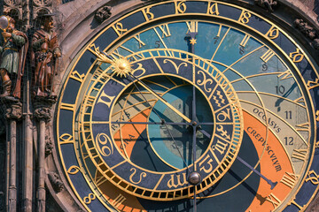detalle del reloj astronómico de Praga en la plaza de Staromêtské námesti o plaza de la ciudad vieja, Praga,  Republica Checa  © Ricardo