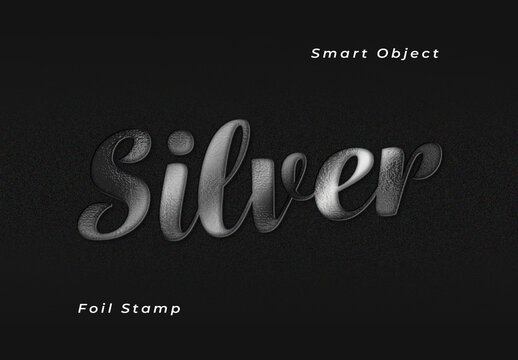 Script Silver Foil Text Effect