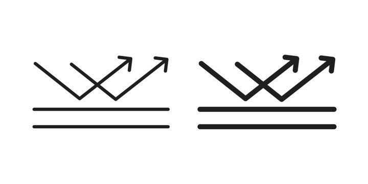 Reflect icon in editable style. Vector icon graphics